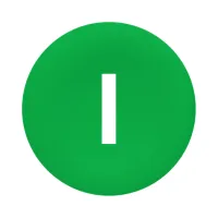 Harmony cabochon lisse I - vert pour poussoir rond Ã22